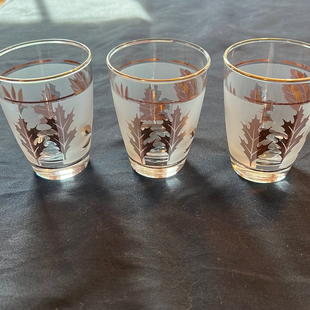 Libbey Golden Foliage juice glasses